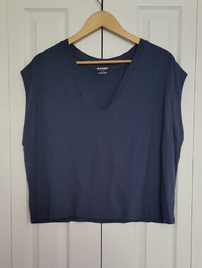 ⭐️3/$25⭐️ Old Navy Women's Cotton V-Neck Sleeveless Tank Size XL Semi Cropped